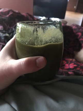 When your husband is super supportive and brings a yummy smoothie to you for breakfast in bed! #than