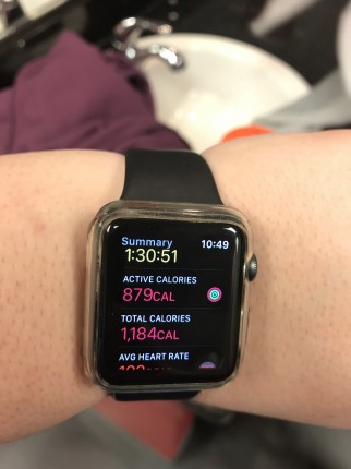 My workout last night. I ate Capitan D’s for dinner and felt hella guilty, so I put in some work.