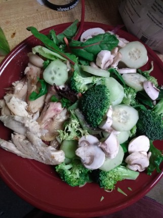 Dinner last night. Mmmm veggies.