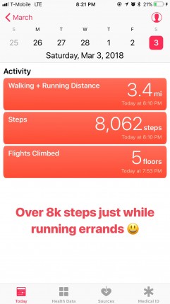 Grocery Shopping and Dress Shopping for my twins helped me rack up some distance