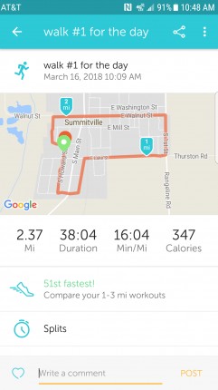 1 more walk later tonight!