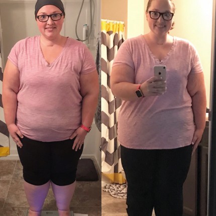 From my first dietbet with Lexi in February (left) to my weigh in today! Down 22 lbs is about 2 mont