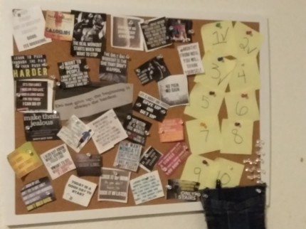 Finally completed my motivation board for my #giveit100 If only I started it earlier but it better l