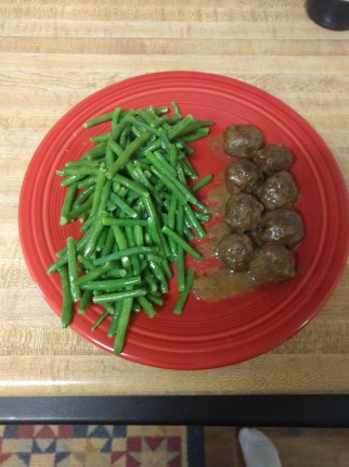 New favorite meal! Keto friendly crock pot meatballs and green beans... Although green beans have al