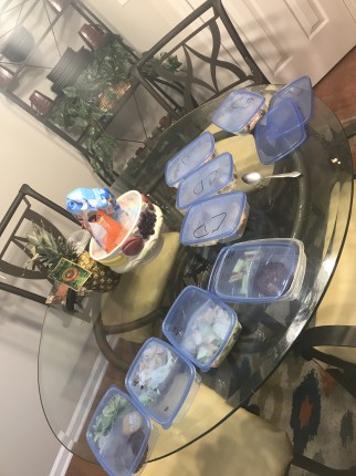 Meal prep with my mom for the rest of the week
