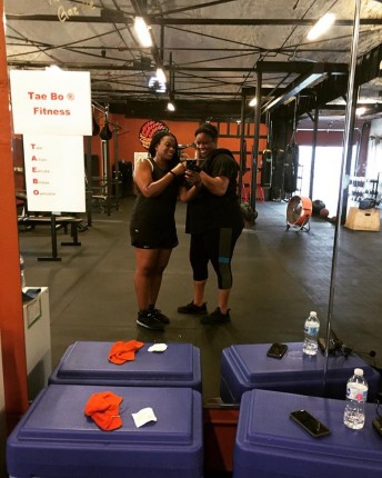 Good morning guys! I taught my first Tae Bo Fitness class yesterday (I'm the one in the shorts). I