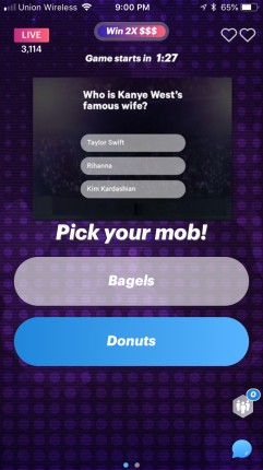Even my trivia game is tempting me now