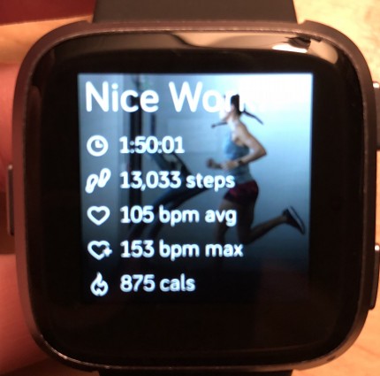 So proud of myself! I was super-tired but I persevered and jogged over five miles tonight! :star: