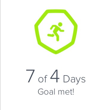 Week 1 done. Very happy with myself that I got a workout in every day. Bring on week 2.