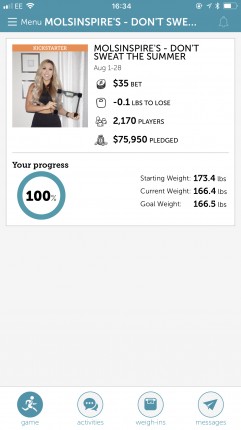 Won my last game and back for another! DietBet has been my lifesaver and is great at helping to keep