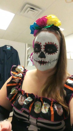 I was a sugar skull this year and we're going to a day of the dead party this Saturday.