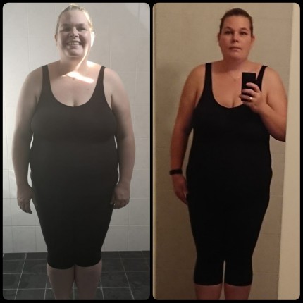 First photo is from the weigh in of my first dietbet (15 october 2018) second photo is from todays w