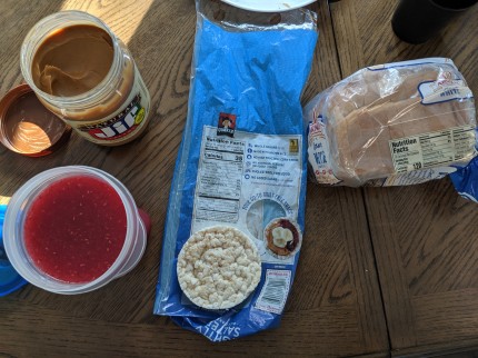 I'm a sucker for PBnJ so I substitute rice cakes for the bread. 35 calories per rice cake vs 120 cal