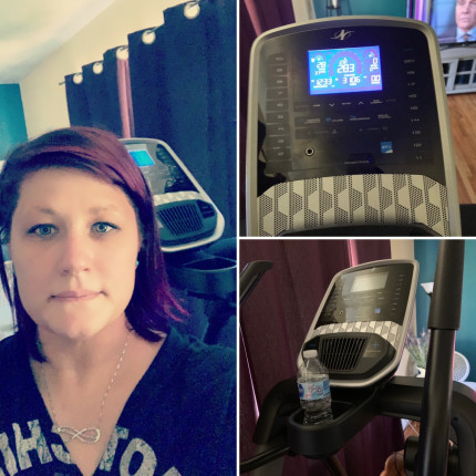 Day #5 of week one. 30 min cardio on the elliptical while watching a movie with the kids. 5 days of