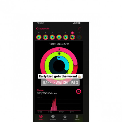 Finished my workout this morning and closed 2 of my rings already! :muscle:????:sweat_drops: #AppleW