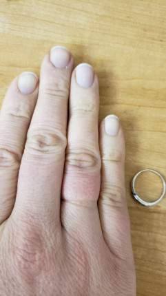 NSV I haven't been able to get this ring off since I put it on three or four years ago. Until today