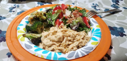 I love to cook but more recently I have changed the way I eat. Incorporating more veggies and water