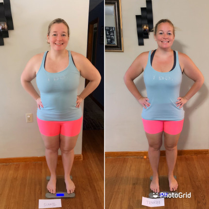 About 30 lbs down! :DSuch a wonderful experience for me. My goal was 40 for myself so I still have a