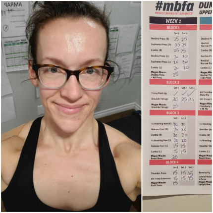 Energize :white_check_mark:MBF. 10 min Core Ignite :white_check_mark:MBFA. Week 1. Day 3/21. Upper B