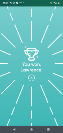 This was a inspirational win because I had major surgery on my foot and have picked up a considerabl