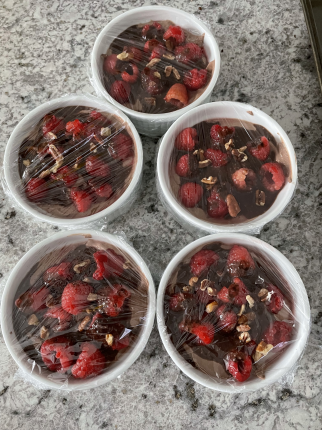 I make them in individual ramekins. I know the recipe off by heart, I eat it so much!