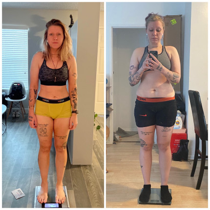 Almost there! Left is today right was about 2 months ago!
