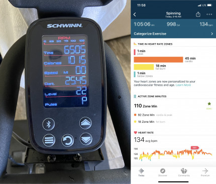 Checked off Tuesday's cardio! Looking forward to Leg Day tomorrow!