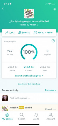 My original final weigh in was rejected and much to my dismay I was forced to weigh in again. I was