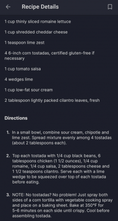 Rest of tostada recipe
