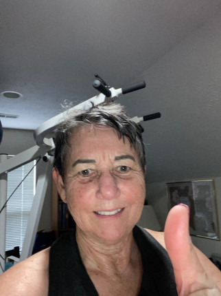 Lots of sweat! BODi USA Ride 30 mins with Davanna.