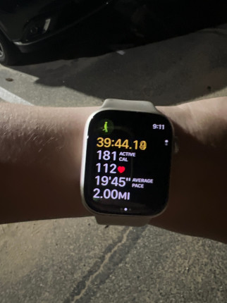 Finished a nice 2 mile walk to end the night , still pushing through but not quite there yet with my