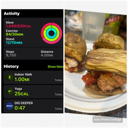 Late night workout. Dinner was dinner and done. 2B meatball “subs”