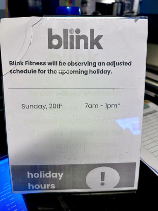 Easter Sunday hours at the gym...