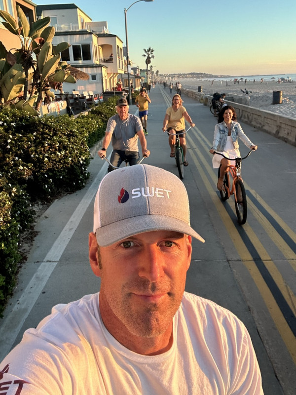 Making progress. Took a family bike ride on the boardwalk. Keep moving stay active.