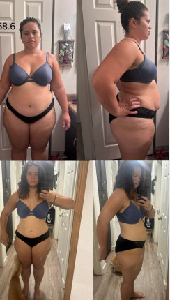 I don’t know if you can call it “body dysmorphia” but maybe a bit of a delusion. 60-ish pounds down