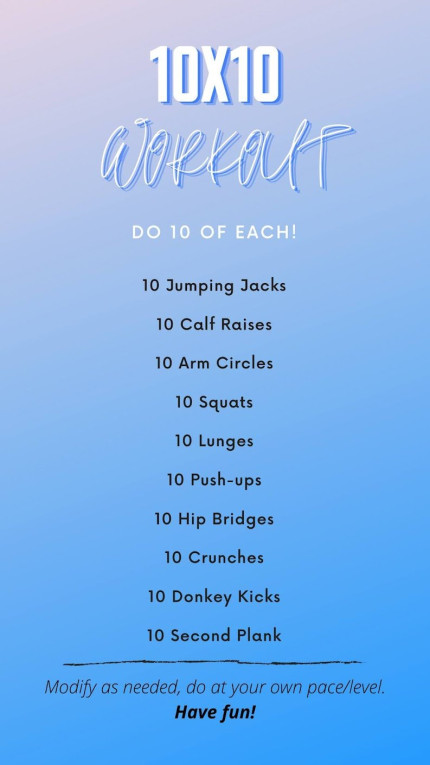 Happy Wednesday! Here’s a great little workout that you can squeeze in even on your busiest days.Wha