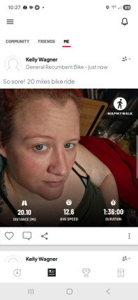 Today I did my MMA and 20 miles on the bike...my legs are sore!