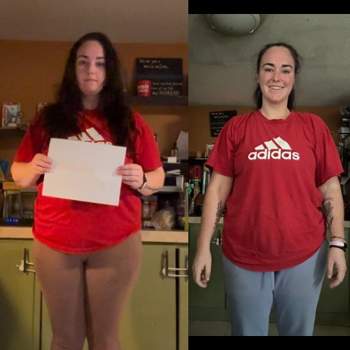 Did some comparison photos and I can’t wait to see where I am 6 months from now 🎊 Day 2 of t25 block