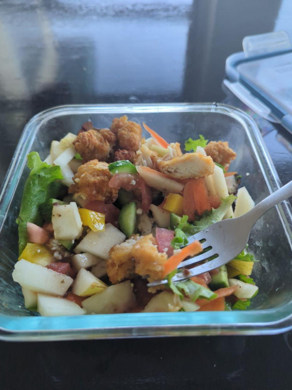 Chicken salad for dinner