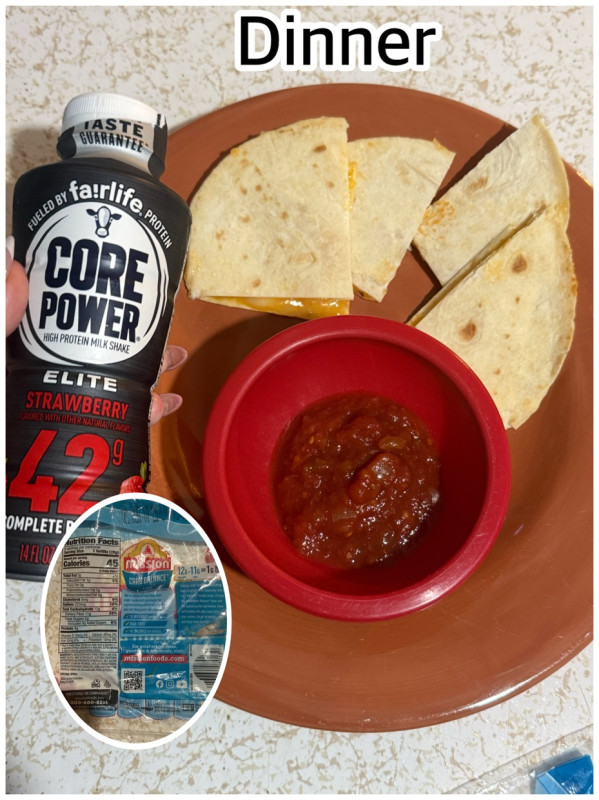 Dinner. Not much of an appetite tonight. I’m coming down sick unfortunately