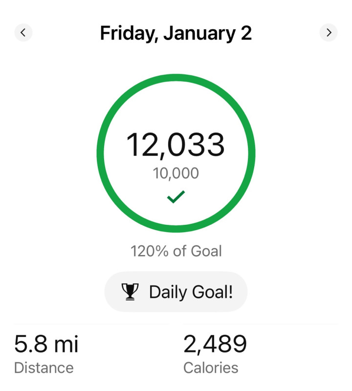 Yesterdays step count for me. While it looks high, and 10,000 is my daily goal, these were not all “