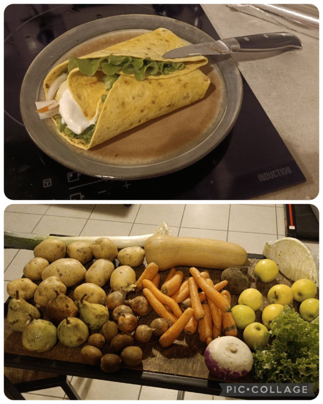 I bought this bunch of vegs today and made veggie wraps out of it 😊