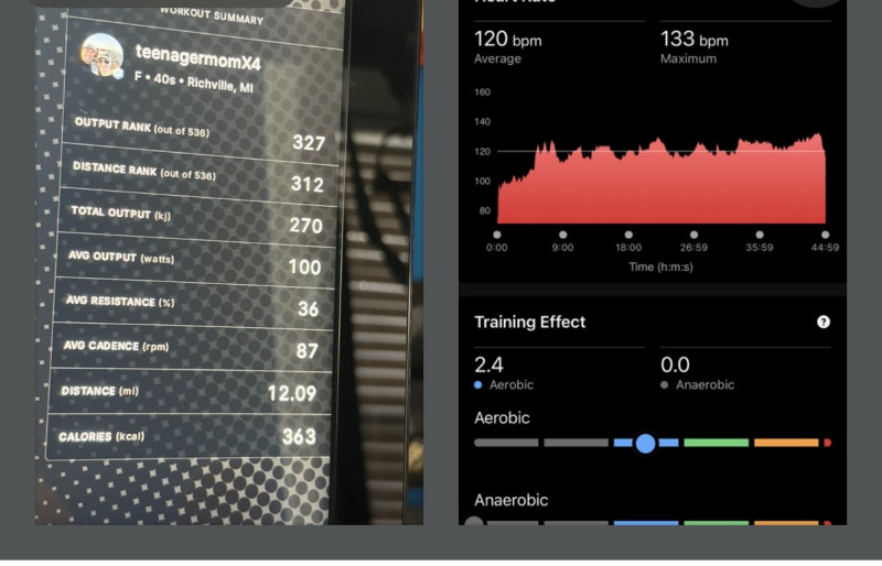 After work today I did a 45 minute Power Zone endurance ride on my Peloton. It was nice to do somet