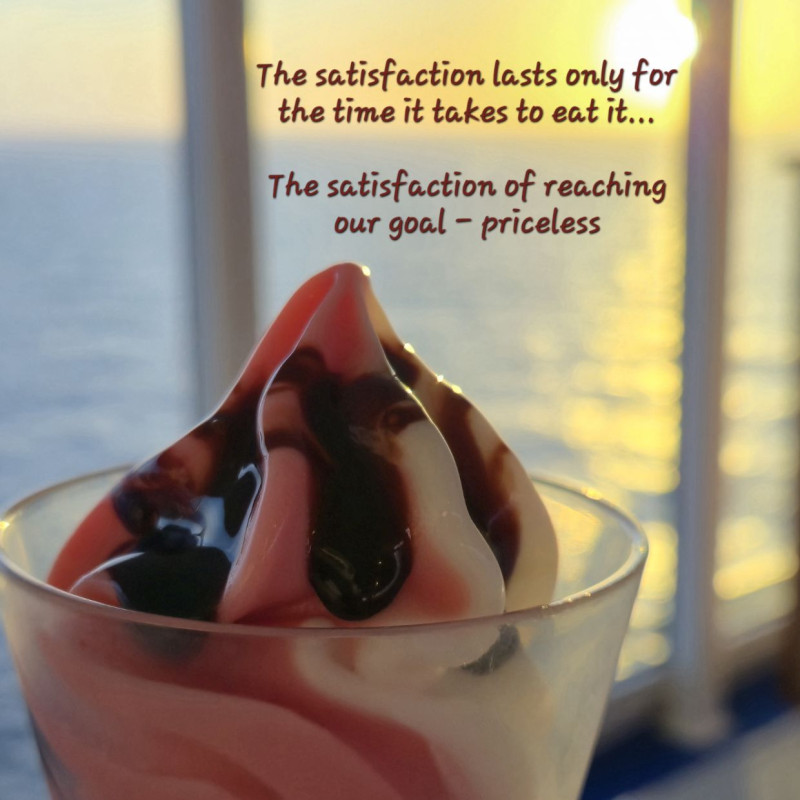 Not eating a treat takes such willpower. I find it helpful to drink water with a squirt of lemon jui