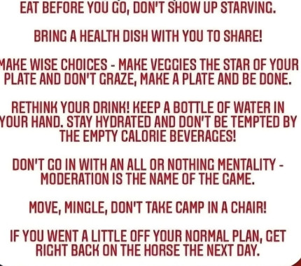 A few tips for staying on track over the holiday weekend!