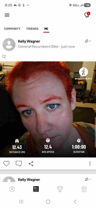 Ok, yesterday I too a day off working out, but today I got in a 12.5 mile bike ride. Not a whole lo