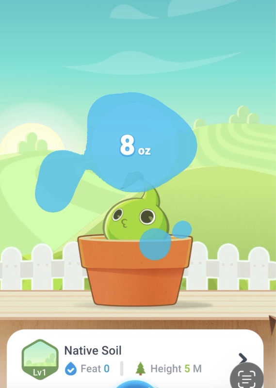 Thought I'd share with you guys this cute little plant app I've been using to help drink more water.