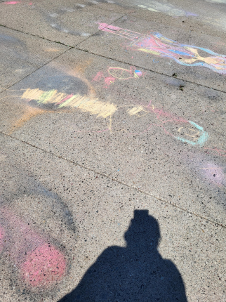Chalk designs from today's longer walk
