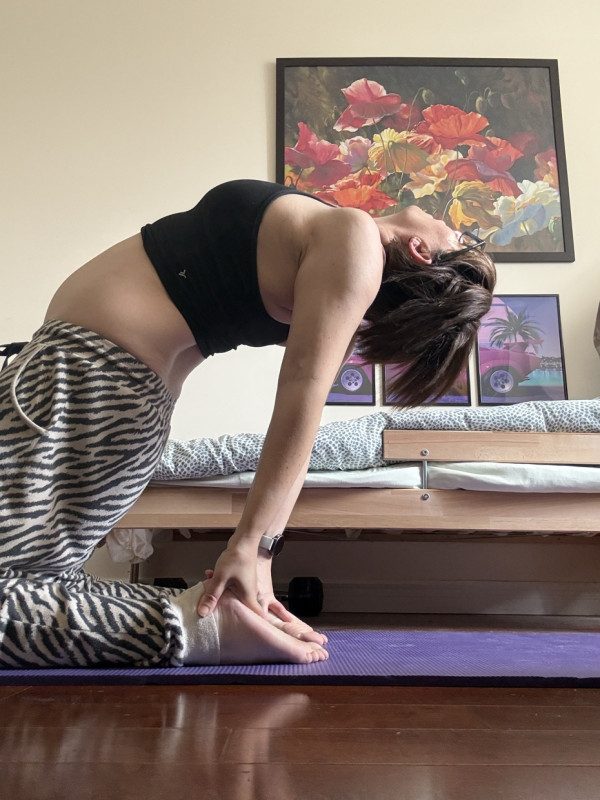 Activating camel pose