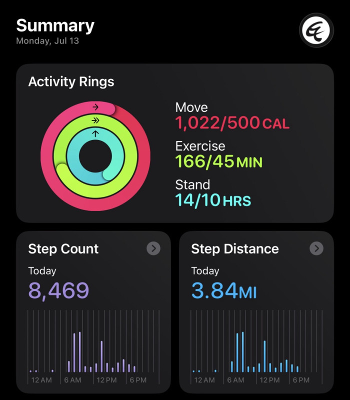 July 13 Accountability post:80 oz💦✅ 8,000steps✅ Done eating by 8✅ PB and Strength Training✅